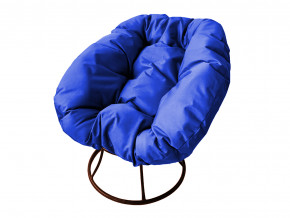 Кресло Пончик без ротанга синяя подушка в Чёрмозе - chyormoz.magazinmebel.ru | фото
