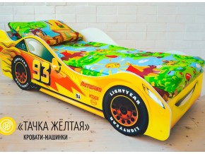 Кровать детская машина Тачка Желтая в Чёрмозе - chyormoz.magazinmebel.ru | фото
