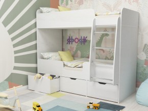 Кровать двухъярусная Малыш двойняшка белый в Чёрмозе - chyormoz.magazinmebel.ru | фото